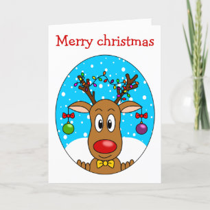 Cartes Pour Fêtes Annuelles Renneau de Noël