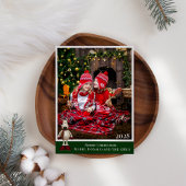 Cartes Pour Fêtes Annuelles Rennes à carreaux simple ajouter votre propre phot