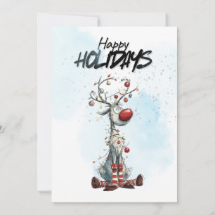 Cartes Pour Fêtes Annuelles Rennes avec guirlandes de Noël