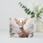 Cartes Pour Fêtes Annuelles Rennes De Noël Dans La Forêt (Debout devant)