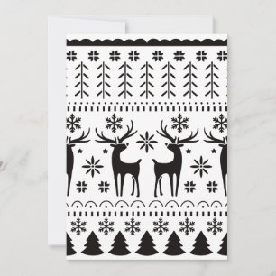 Cartes Pour Fêtes Annuelles Rennes de Noël d'art folklorique moderne
