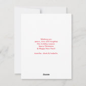 Cartes Pour Fêtes Annuelles Rennes de Noël Nordiques Bleus Paire (Dos)