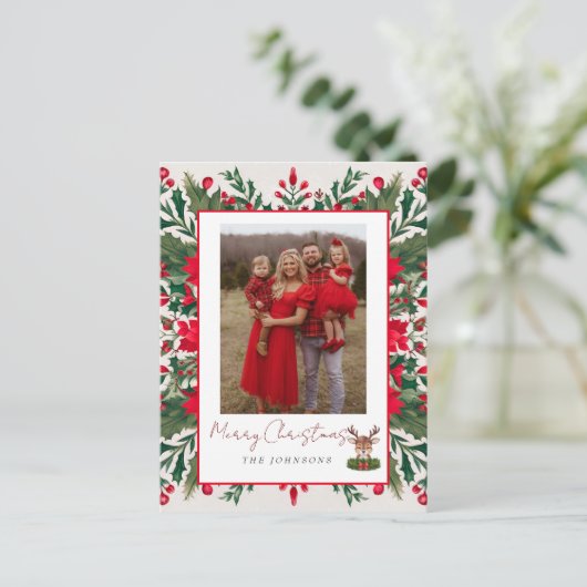 Cartes Pour Fêtes Annuelles Rennes de Noël personnalisées (Debout devant)