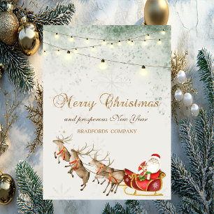 Cartes Pour Fêtes Annuelles Rennes,Père Noël,Trainée de lumières, Lumières,Flo