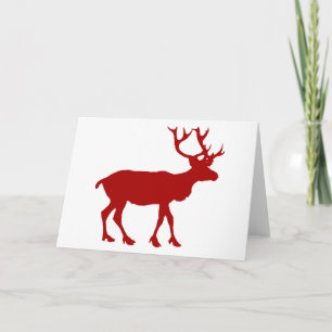 Cartes Pour Fêtes Annuelles Rennes rouges et blanches