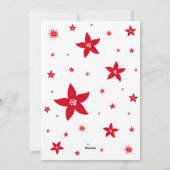 Cartes Pour Fêtes Annuelles Rennes scandinaves rouges Élégant Noël (Dos)