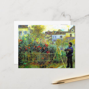 Cartes Pour Fêtes Annuelles Renoir - Monet Peinture dans son jardin