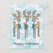 Cartes Pour Fêtes Annuelles Renouveau en ruban turquoise (Devant)