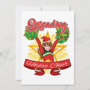 Cartes Pour Fêtes Annuelles Répandre la joie des Fêtes Cheerleading Noël