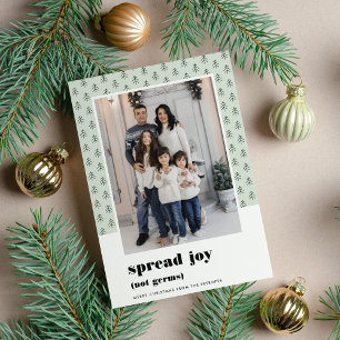 Cartes Pour Fêtes Annuelles Répandre La Joie, Pas Les Germes Funny 2020