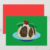 Cartes Pour Fêtes Annuelles Repas de Noël (Devant / Derrière)