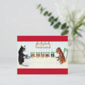 Cartes Pour Fêtes Annuelles Repas de Noël, Louis Wain (Debout devant)