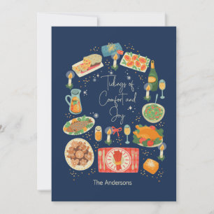 Cartes Pour Fêtes Annuelles Repas De Vacances Tentes De Confort Et De Joie Car