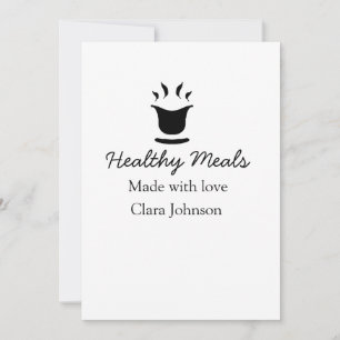 Cartes Pour Fêtes Annuelles Repas sains avec amour ajoutez nom restaurant lieu