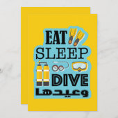 Cartes Pour Fêtes Annuelles Répéter la plongée du sommeil (Devant / Derrière)