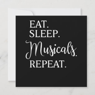 Cartes Pour Fêtes Annuelles Répéter les comédies musicales du sommeil