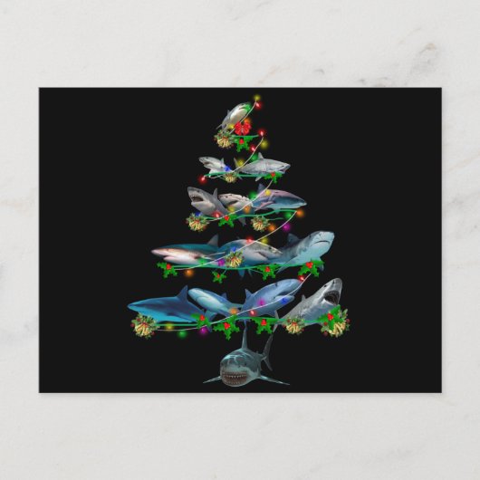 Cartes Pour Fêtes Annuelles Requin de Marie Chrismas (Devant)