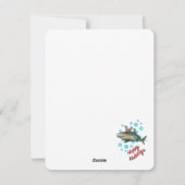 Cartes Pour Fêtes Annuelles Requin renne Joyeuses Fêtes (Dos)