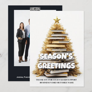 Cartes Pour Fêtes Annuelles Réserver Noël arbre écrivain vacances de Noël phot