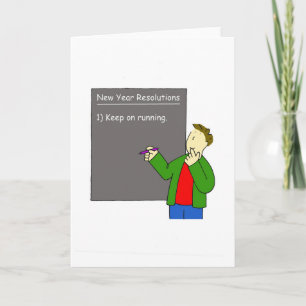 Cartes Pour Fêtes Annuelles Résolutions de Nouvel An Continuez à Courir