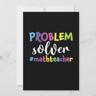 Cartes Pour Fêtes Annuelles Résolveur de problèmes de professeur de mathématiq