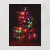 Cartes Pour Fêtes Annuelles Ressemble à de Noël (arbre et notes) (Devant)