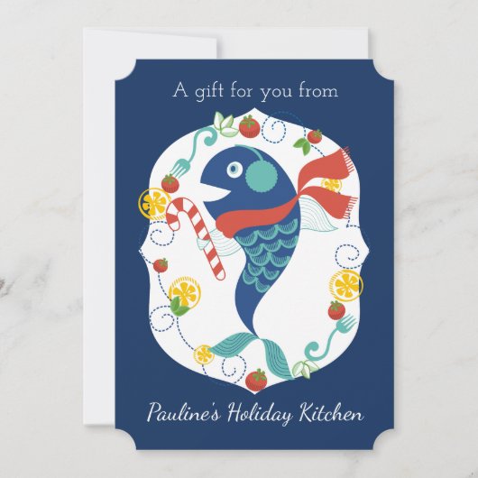 Cartes Pour Fêtes Annuelles Restaurant de cuisine de Noël sucre de canne de po (Devant)