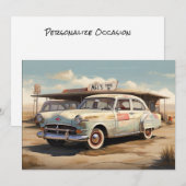 Cartes Pour Fêtes Annuelles Restaurant Drive-In à l'ancienne abandonné (Devant / Derrière)