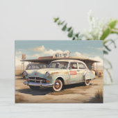 Cartes Pour Fêtes Annuelles Restaurant Drive-In à l'ancienne abandonné (Debout devant)