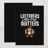 Cartes Pour Fêtes Annuelles Restes Sont Pour Les Quitteurs Dinde de Thanksgivi (Devant / Derrière)