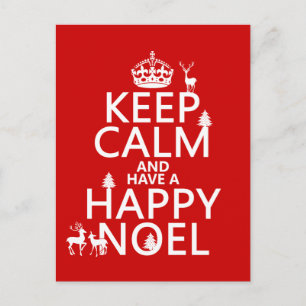 Cartes Pour Fêtes Annuelles Restez au calme et prenez un bon repas (noël)