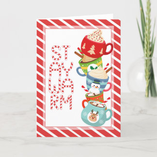 Cartes Pour Fêtes Annuelles Restez au chaud avec des boules de cacao