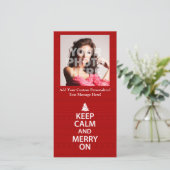 Cartes Pour Fêtes Annuelles Restez calme et joyeux (Debout devant)