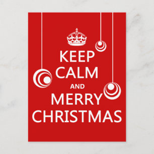Cartes Pour Fêtes Annuelles Restez calme et joyeux Noël