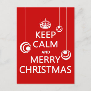 Cartes Pour Fêtes Annuelles Restez calme et joyeux Noël