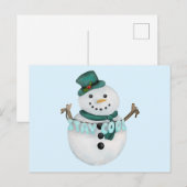 Cartes Pour Fêtes Annuelles Restez Cool Snowman (Devant / Derrière)
