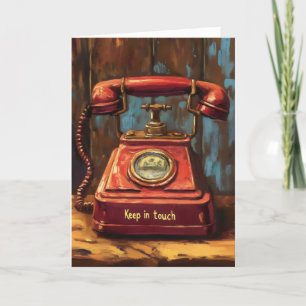 Cartes Pour Fêtes Annuelles Restez en contact Ancien Téléphone
