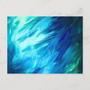 Cartes Pour Fêtes Annuelles Résumé de plume bleu-vert