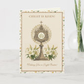 Cartes Pour Fêtes Annuelles Résurrection de Pâques Jésus Lys chrétiens (Devant)