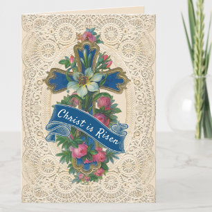 Cartes Pour Fêtes Annuelles Résurrection religieuse de Pâques Christ ressuscit