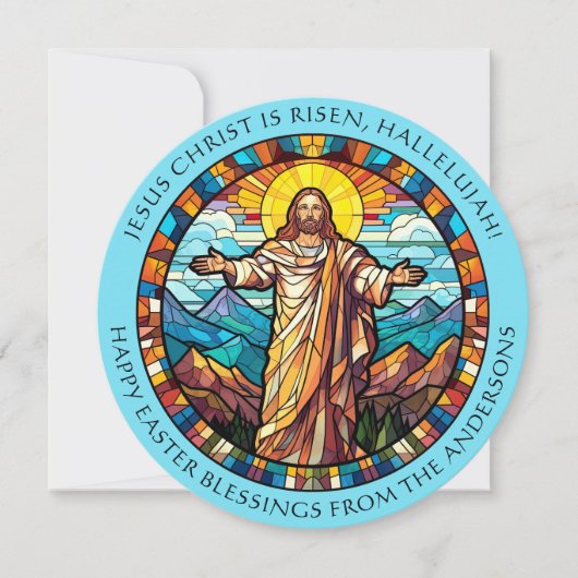 Cartes Pour Fêtes Annuelles Résurrection religieuse de Pâques Jésus (Devant)