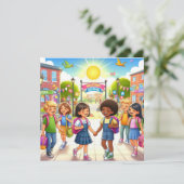 Cartes Pour Fêtes Annuelles Retour à l'école (Debout devant)