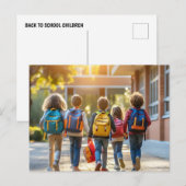 CARTES POUR FÊTES ANNUELLES RETOUR À L'ÉCOLE (Devant / Derrière)