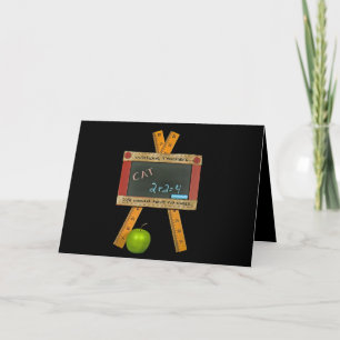 Cartes Pour Fêtes Annuelles Retour à l'école noir tableau noir et pomme