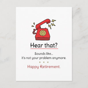 Cartes Pour Fêtes Annuelles Retraite Humoristique Téléphone Rétro Pas Votre Pr