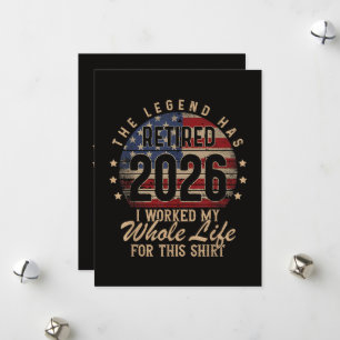 Cartes Pour Fêtes Annuelles Retraité J'ai Travaillé Toute Ma Vie Pour Cela