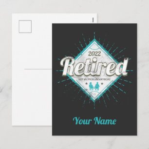 Cartes Pour Fêtes Annuelles Retraité Plus Mon Problème Désormais Vintage Pensi