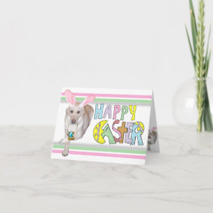 Cartes Pour Fêtes Annuelles Retrieur de Pâques Jaune Labrador