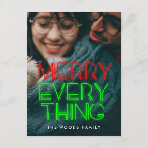 Cartes Pour Fêtes Annuelles Retro 80s Lumières néon Joyeux tout photo