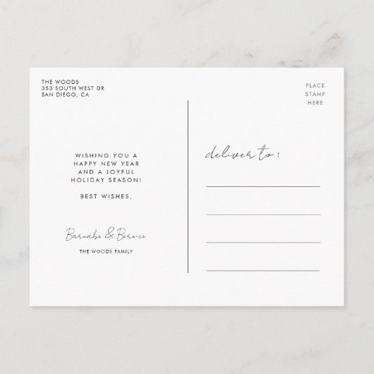 Cartes Pour Fêtes Annuelles Retro 80s Neon lumières Joyeux Noël photo (Dos)